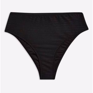 TopShop High Waisted Ribbed Bikini Bottoms bnwt